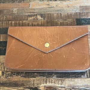 L.L. Bean Tan Leather Clutch